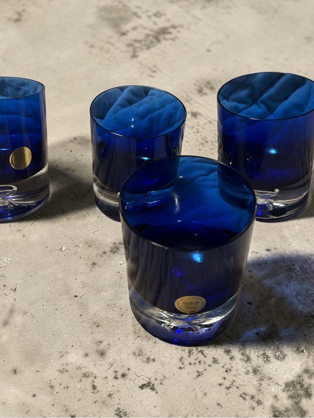 Cobalt Blue Glass Tumbler - Set of 4